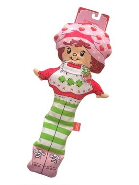 Strawberry Shortcake Plush Squeaky Crinkle Soft Dog Toy 20" Long